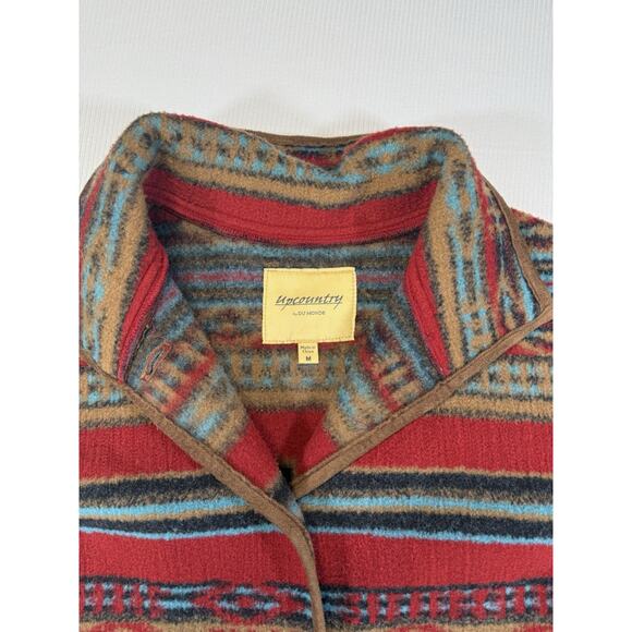 Upcountry Du Monde Southwestern Aztec Fleece Jacket Womens M Button Front - Picture 4 of 9